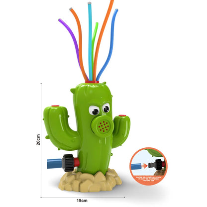 Cactus Sprinkler Water Spray Toy Garden Water Toys Outdoor Backyard Summer Yard Cartoon Splash Sprinkler Baby Bath Toy for Kids