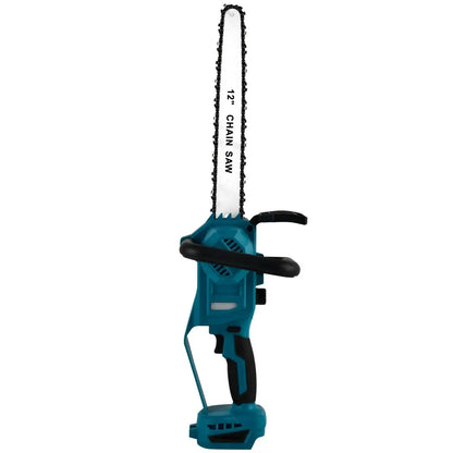 600W Handheld Brushless Woodworking Chainsaw Power Tool For Makita 18V Battery 12-inch Cordless Blue Electric Chainsaw