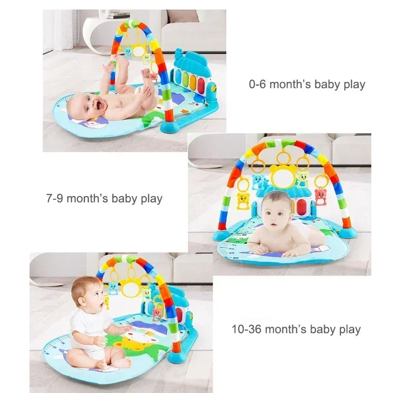 Baby Activity Gym Rack Musical Newborn Piano Keyboard Crawling Blanket Pedal Play Mat Early Education 0-36 Months Toy Gifts