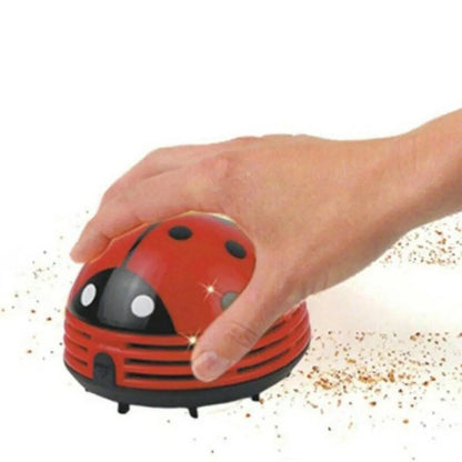 Hot Mini Cute Ladybug Vacuum Cleaner Dust Collector for Home Office Table Cleaning Brush Keyboard Desktop Cleaner Dropshipping