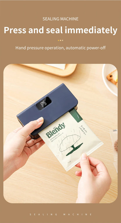Bag Sealer Mini Plastic Bags Sealer 2in1 Portable Packaging thermal Sealing Machine Rechargeable Food Storage Plastic Bag Sealer