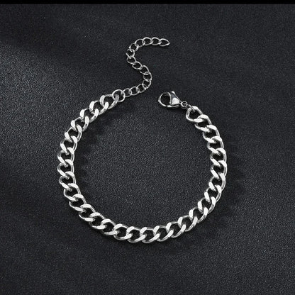 3.5-7MM Stainless Steel Chain Bracelets For Men Women Punk Curb Cuban Link Chain Bangle Fashion Party Never Fade Jewelry
