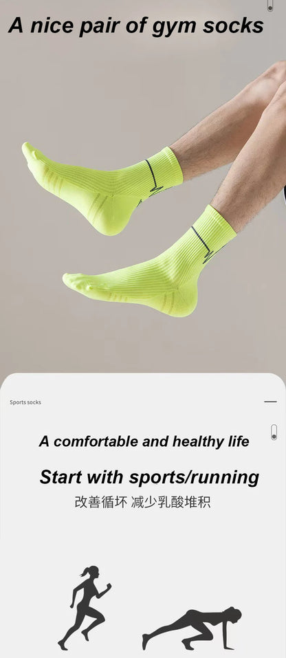 1/3/10 Pairs Professional Running Socks Men's Women Marathon Whiteline Cycling Socks Men Lady Sport Running Sports Socks
