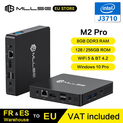 Mini PC MLLSE M2 Pro, processor Intel J3710, 8 GB RAM, ROM Go, Wi-Fi 5, BT 4.2, Windows 10 miniature desk computer