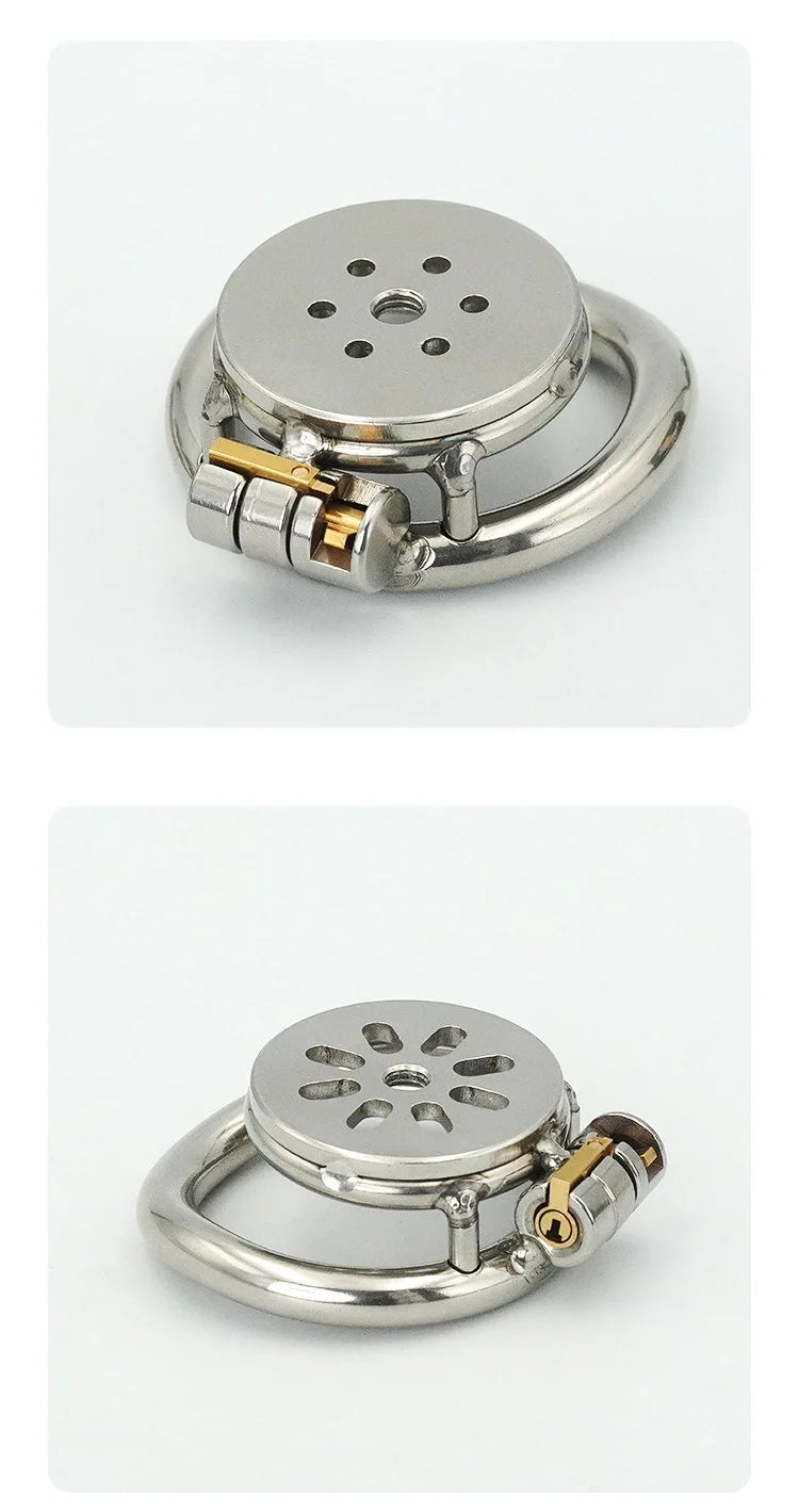 Stainless Steel Male Chastity Device Flat Plate Metal Chastity Lock for Adult Men SM Products Erotic Urethral Lock Sex