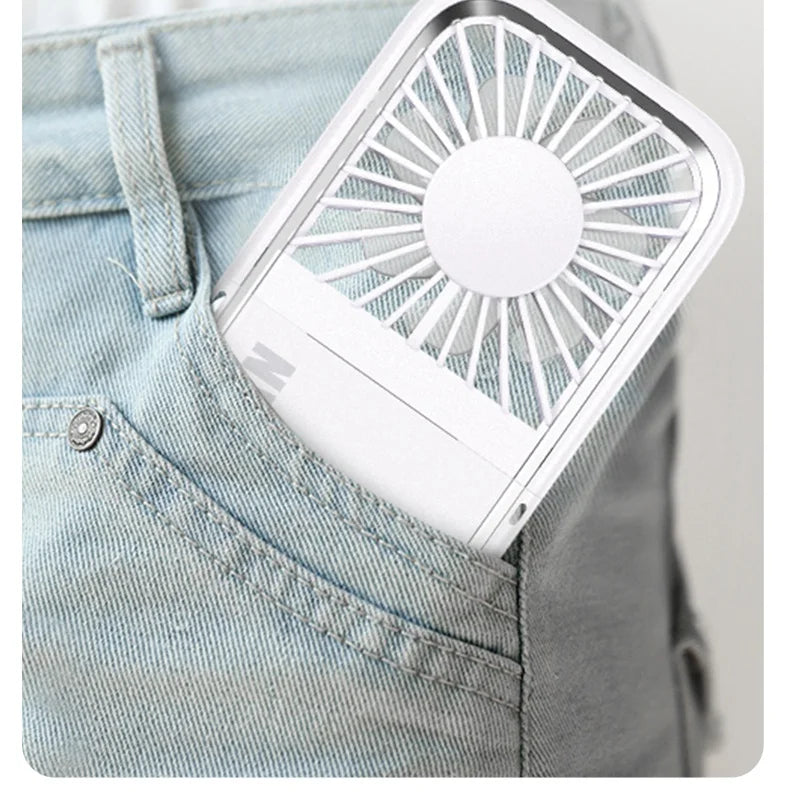 Multifunction Foldable Hand Fan USB Charging Mini Portable Hanging Neck Air Cooling Fan Semiconductor Refrigeration Small Fan