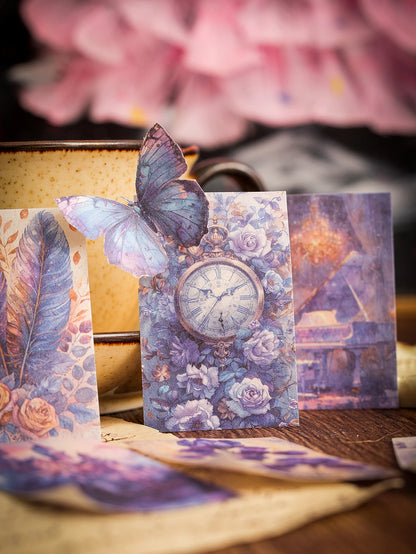 50 Sheets Per Book of Exquisite Illustration Materials Book, Various Themes Patterns, DIY Scrapbook Planner Decoration Supplies