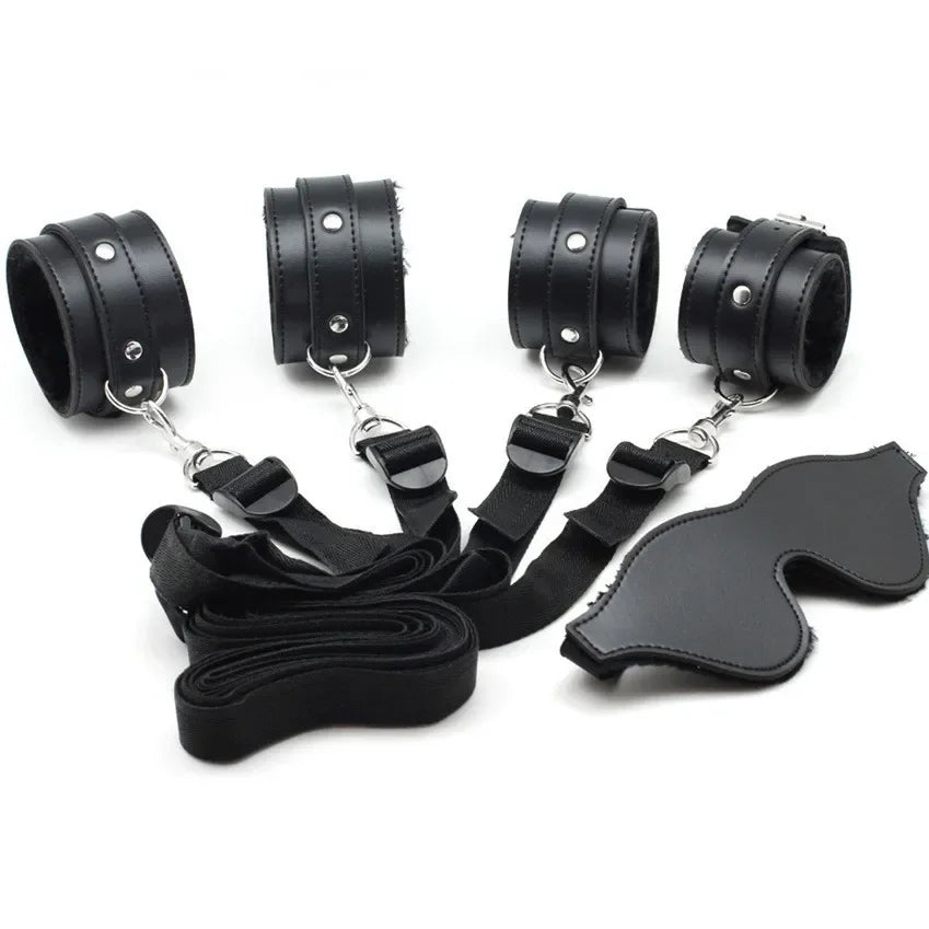 Sex Toy Under Bed Bondage Restraint Set Handcuffs Ankle Cuffs BDSM Straps Adult Games Sex Products Erotic Toys For Couples