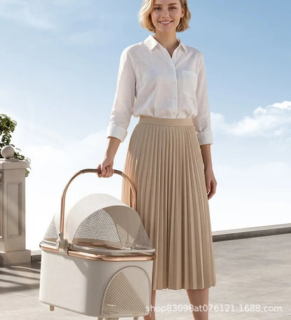 Pet Stroller Lightweight Foldable Portable Detachable Carrier Small Dogs Cats Walking Cart Dog Stroller Pettroller Dog Trolley
