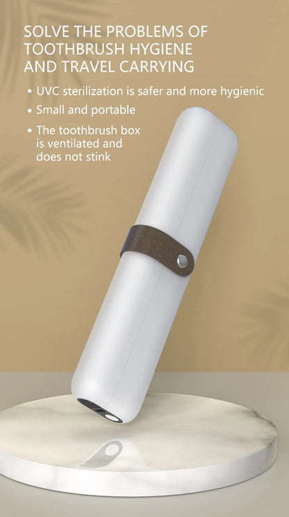 HOMEFISH Rechargeable Mini UV light toothbrush sanitizer sterilizer case for for Traveling