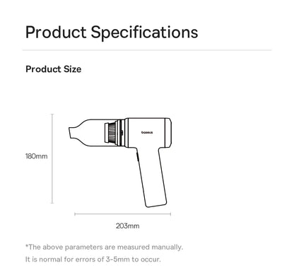 Baseus Car Vacuum Cleaner Wireless Air Dust Blower Gun for Car Powerful Portable Car Cleaning Appliance Cordless Vehicle Cleaner