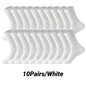 5/10Pairs Neutral Round Neck Socks Spring Summer Sweat Absorbing Breathable Comfortable All-Season Sports Men's High Classic