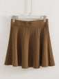 Autumn Knit White Mini Pleated Skirts For Women A Line Skirt Gray High Waist Women Knitted Pleated Short Skirts Korean Fashion