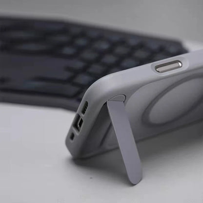 Invisible Folding Stand for Magsafe Magnetic Case For iPhone 17 Pro Max 17Pro Air Matte Skin Feel Wireless Charging Hard Cover