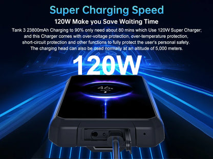 US AU EU Stock Unihertz 8849 Tank 3 Rugged 5G Smartphone 32GB 512GB 23800mAh 120W Charger Dimensity 8200 200MP 120Hz Cell Phone