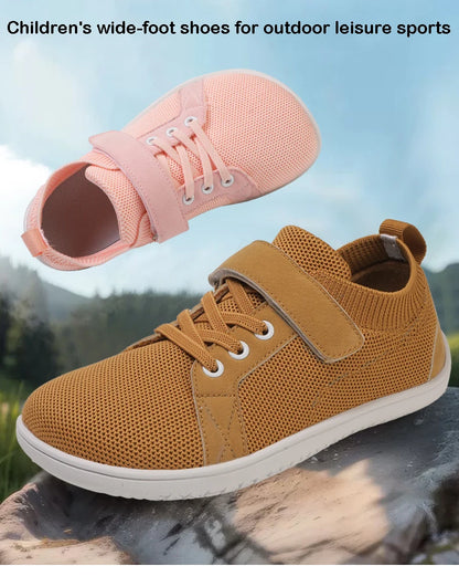 Kids wide foot barefoot shoes boys and girls minimalist kids sneakers natural opening shoes toddler small big kids walking shoes