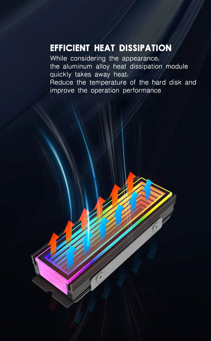 5V ARGB Sync Computer 2280 SSD M2 Radiator PC RGB M.2 Nvme Cooler Heatsink Endless Abyss Effect
