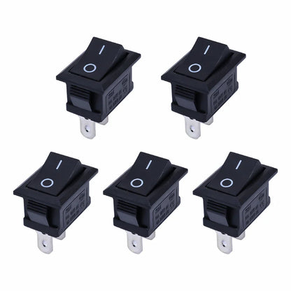 5/15Pcs Push Button Switch 21x15mm SPST 2Pin 6A 250V KCD11 Snap-in on/Off Rocker Boat Home Motorcycle Switch Black Red White