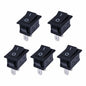 5/15Pcs Push Button Switch 21x15mm SPST 2Pin 6A 250V KCD11 Snap-in on/Off Rocker Boat Home Motorcycle Switch Black Red White