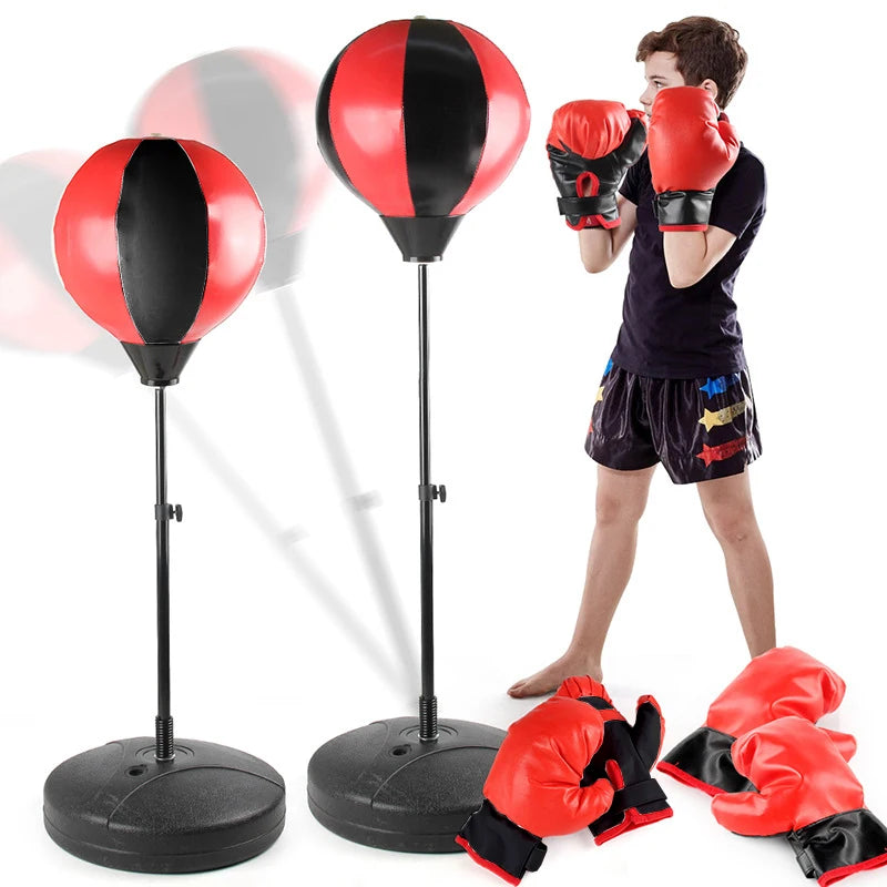 Children's Standing Inflatable Boxing Balls with Hand Pumps Gloves Sports Toys Indoor Outdoor Fun Sports Toy Set Christmas Gifts for Kids Boys and Girls Ship From Germany Fast Delivery