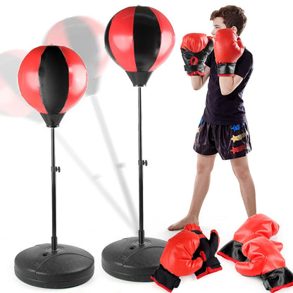 Children's Standing Inflatable Boxing Balls with Hand Pumps Gloves Sports Toys Indoor Outdoor Fun Sports Toy Set Christmas Gifts for Kids Boys and Girls Ship From Germany Fast Delivery