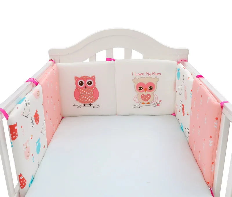 6Pcs/Set Baby Bed Protector Crib Bumper Pads Baby Bed Bumper Kids Safety Bed Around Cotton Blend Crib Anti-collision Anti-fall