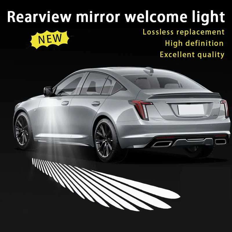Suitable for Cadillac CT4/CT5/CT6/ATS/CTS/ Escalade rearview mirror welcome carpet light projection