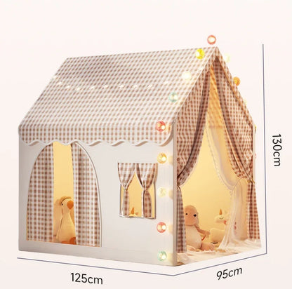 Large Castle Play Tent Foldable Play House Portable Small Playhouse Ideal Home Game Tent for Playroom Backyard Fun Activities