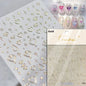 1pcs 5D Diamond Japanese White Lace Bow Nail Art Stickers Pearl Rhinestones Nail Decoration Adhesive Decals Slider DIY Accessory