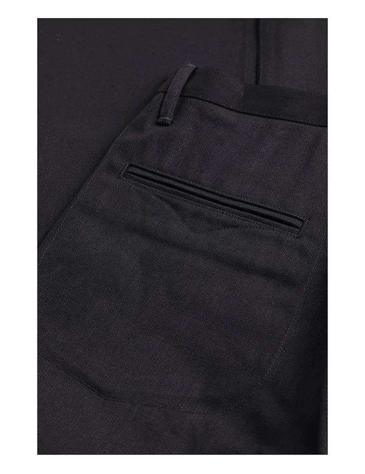 Red Tornado Black Men's Jeans Relaxed Fit 14.5oz Selvedge Denim Officer Trousers