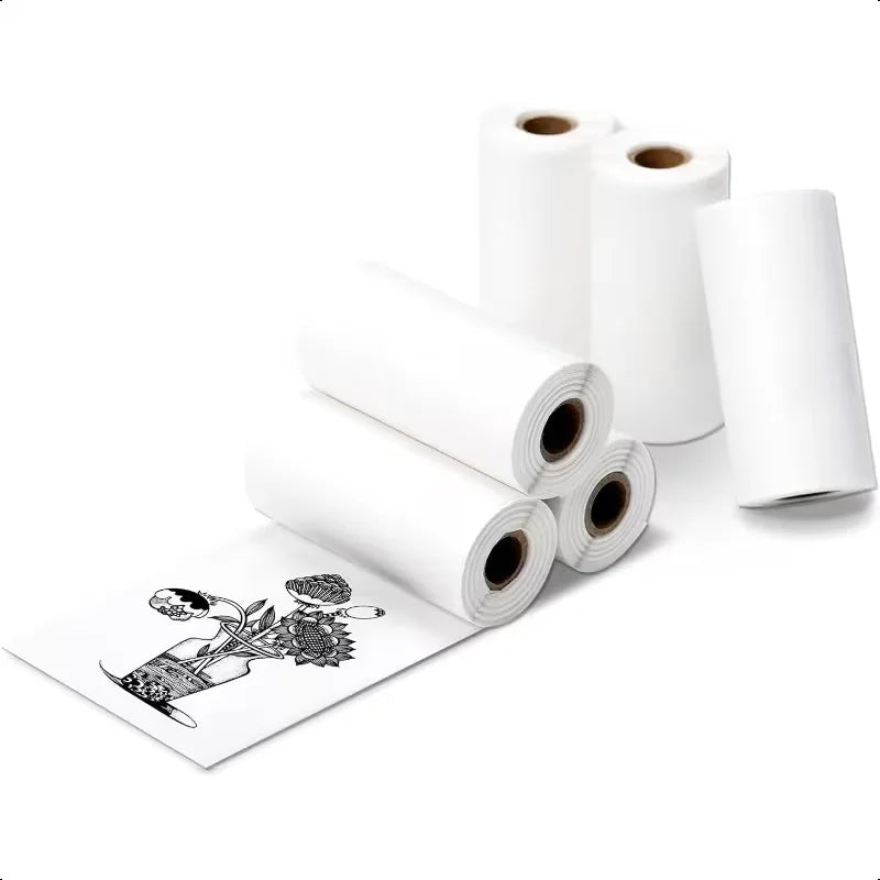 10 Rolls Kids Instant Camera Refill Print Paper Film Coreless Thermal Print For 57mm Portable Cash Registers Mobile Printer