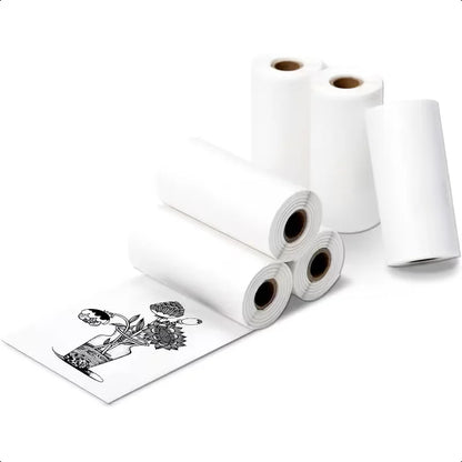 10 Rolls Kids Instant Camera Refill Print Paper Film Coreless Thermal Print For 57mm Portable Cash Registers Mobile Printer