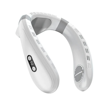 New Portable Neck Fan 5200mAh Neck Air Conditioner Rechargeable Semiconductor Cooling  Fan Outdoor Personal Fan Wearable Cooler