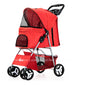 Pet Stroller Luxury Folding Dog Stroller Outdoor Pet Trolley Carrier Travel Large Wheels