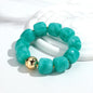 Acrylic Square Beads Elastic Bracelets for Women Boho Irregular Stone Shape Beaded Handmade Bracelet Bangle Retro Jewelry Gifts