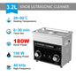 Ultrasonic Bath 3.2L 180W Cleaner Machine Power Adjust Hot Water Cleaning Bath Oil Nozzle Spark Plug Small Fuel
