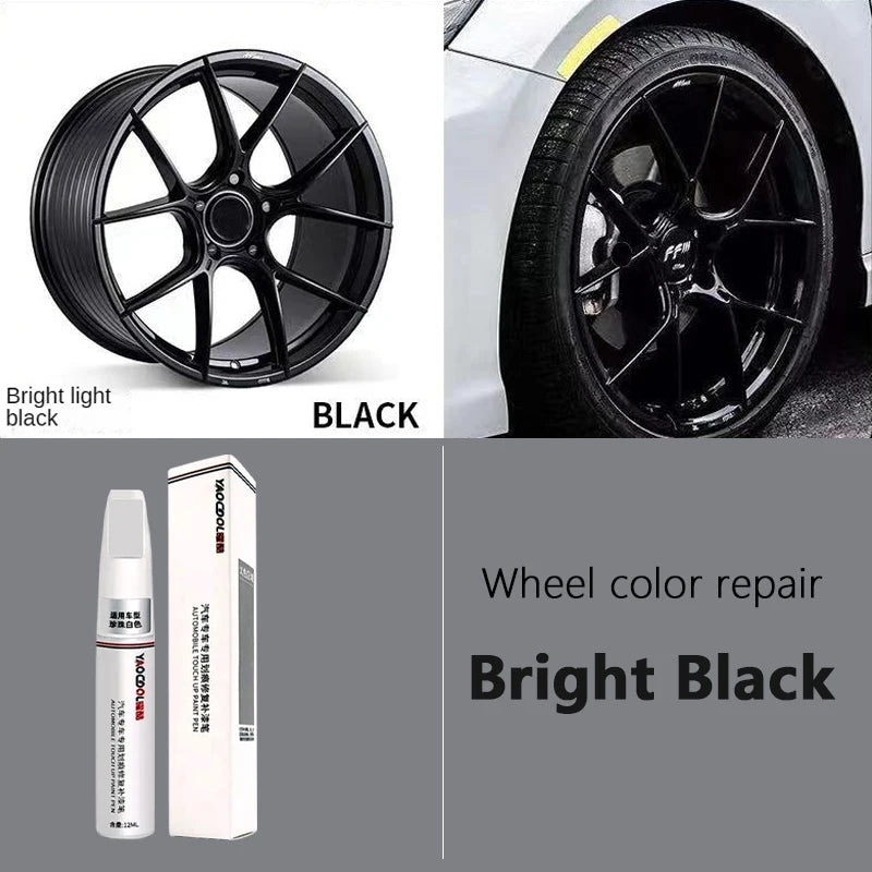 Car Wheel Scratch Repair Pen Black Edge Repair Paint Remover Black Silver Varnish Varnish Repair Set Silver Paint Pen