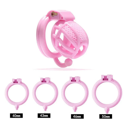 BDSM Chastity Cage 4 Size Ring Penis Cage Device Femdom Restraint Penis Lock Breathable Urethral Lock Bondage Device for Men