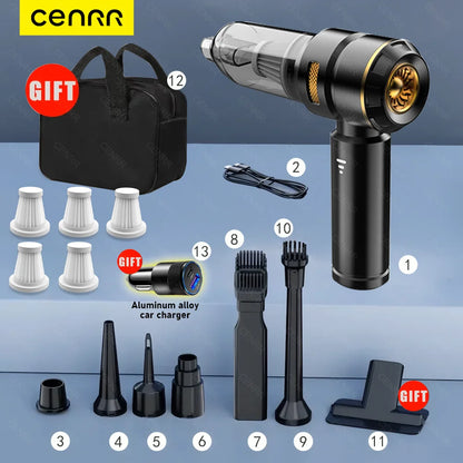 CENRR 998000PA Car Vacuum Cleaner Powerful Portable HandHeld Vacuum Cleaner For Car Wireless Cleaner Robot Car Accessories