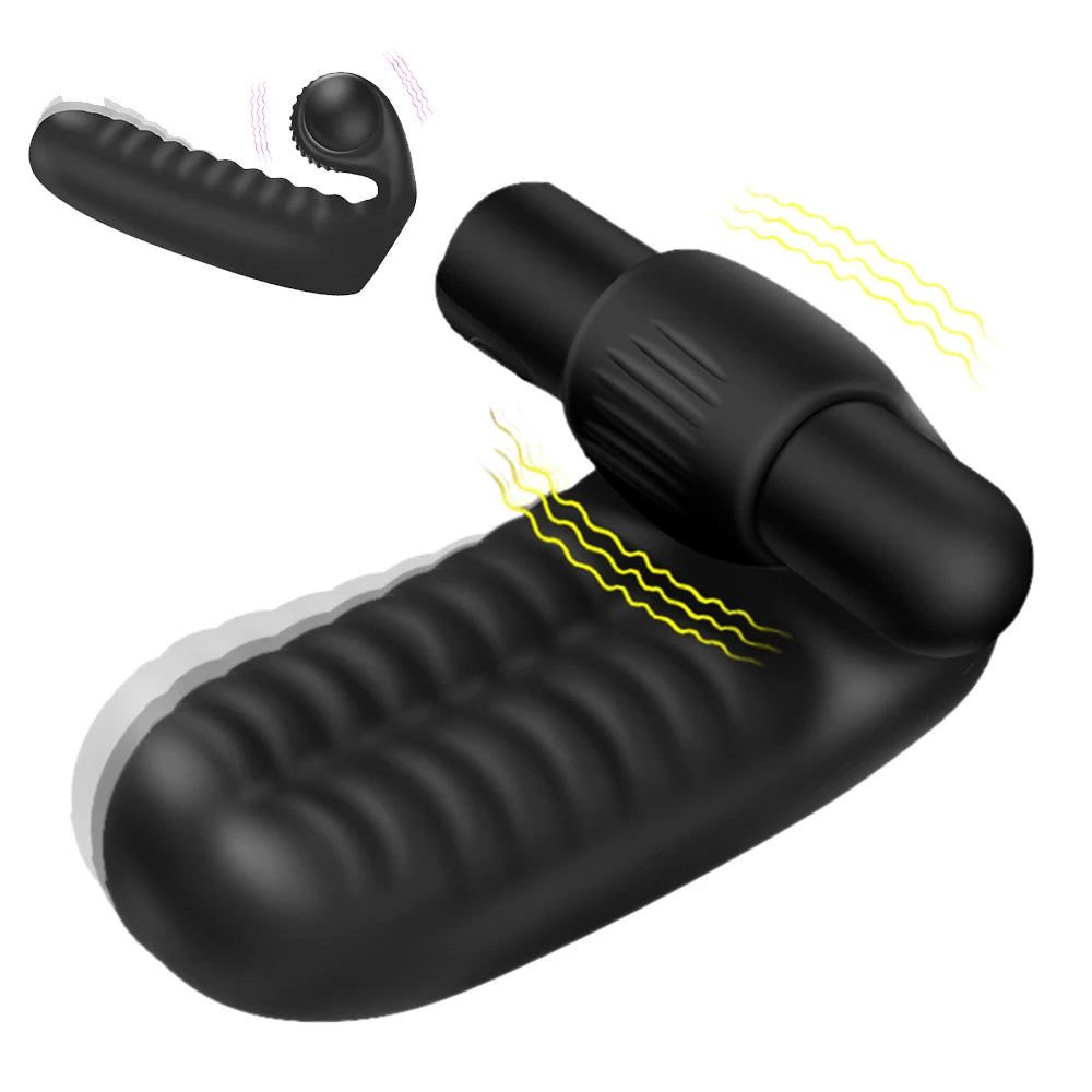 Sex Toys Finger Sleeve Vibrator G Spot Massage Clit Stimulate Female Masturbator For Women Lesbian Orgasm Adult Products