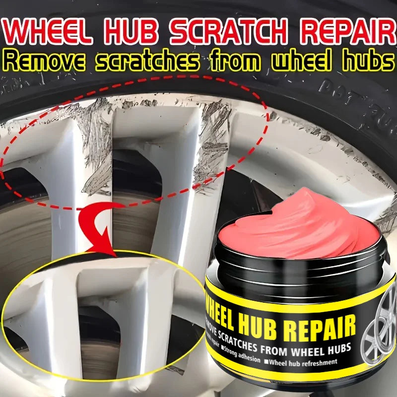 Car Wheel Rim Scratch Refurbishment Paste, Tire Rim Scratch Paint Repair Paste - Black and White Silver Aluminum Alloy Rim Elect