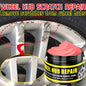 Car Wheel Rim Scratch Refurbishment Paste, Tire Rim Scratch Paint Repair Paste - Black and White Silver Aluminum Alloy Rim Elect