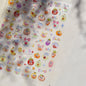 Juicy Red Jelly Tomato Nail Art Sticker Cute Bowknot Glitter Star Kawaii 5D Fruit Self Adhesive Nail Art Decals for Summer DIY