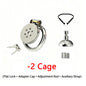 Urethral Inverted Negative Male Chastity Lock Flat Cock Cage with Metal Urethral Catheter for Couple Men Penis Ring Bondage BDSM