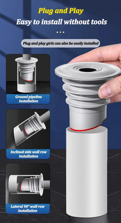Silicone Bathroom Sewer Seal Ring Kitchen Sink Sewer Pipe Seal Plug Washing Machine Anti-odor Leakage Floor Drain Seal Connector