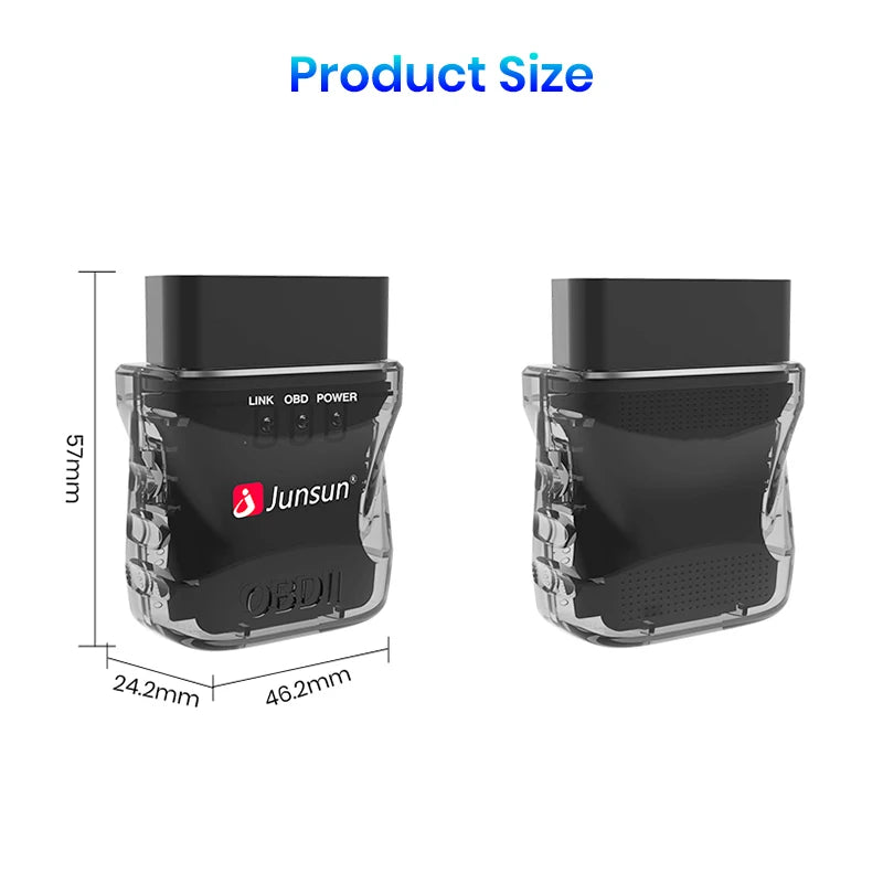 Junsun Mini Auto Scanner ELM327 Bluetooth 4.0 compatible OBD2 V3 Adapter Car Diagnostic Tool Scan Tool for Car Accessories