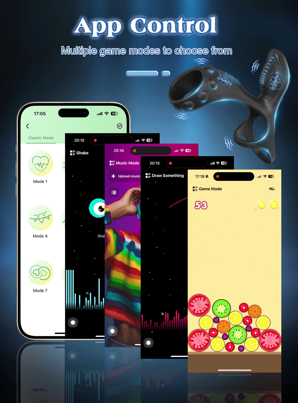 Vibrating 360°Twisting Cock Ring Sex Toys for Women Adult Couples G-spot Clitoral Stimulator Penis Ring for Men Dick Vibrator 18