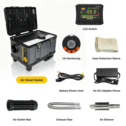 Sunster TB10WF 8KW Diesel Air Heater 12V 24V 240V Auto Thermostat Parking Heater With Bluetooth APP and CO Monitor for Car Homes Camper