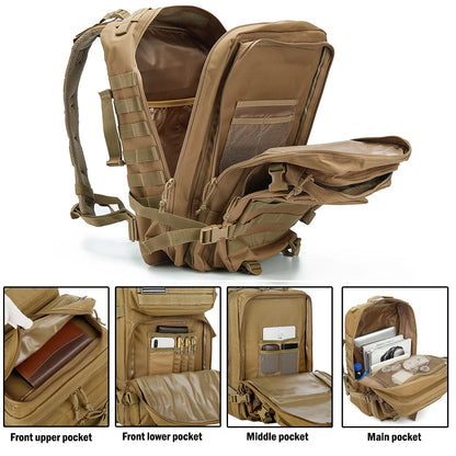 45L Man Tactical Backpacks Traveling Bags Outdoor 3P School Pack EDC Molle Pack For Trekking Hunting Bag camping equipment