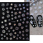1sheet 3D White Snowflakes Nail Stickers for Christmas Winter Snow Flower Self-adhesive Nail Art Decals DIY Manicure Decorations